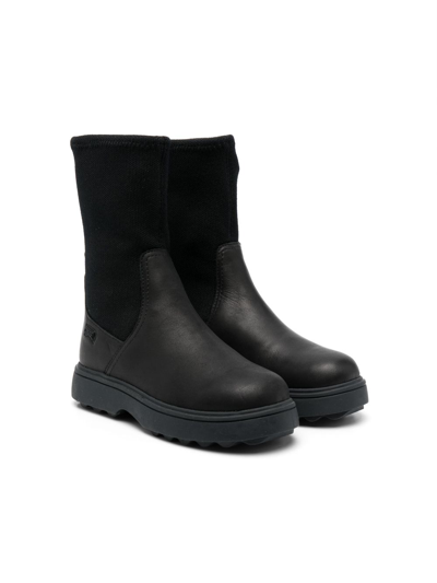 Camper Kids' Norte Round-toe Leather Boots In Black