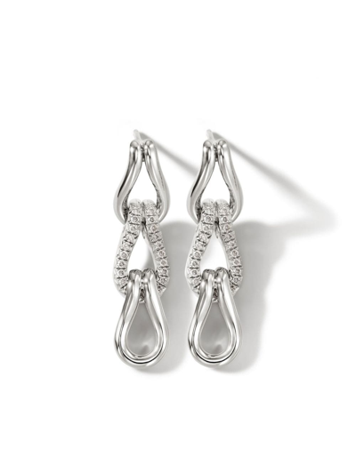John Hardy Women's Surf Sterling Silver & Diamond Drop Link Earrings