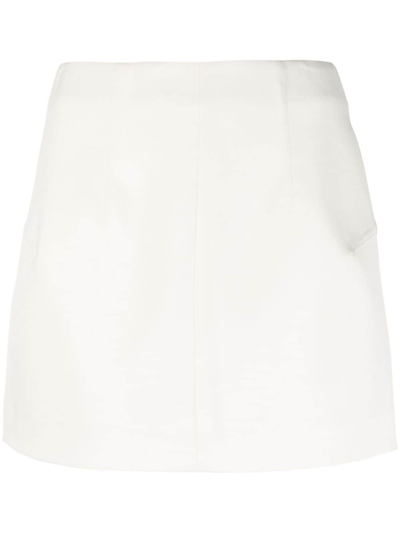 Mm6 Maison Margiela High-waisted Miniskirt In White