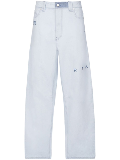 Rta Blue Wide Leg Jeans In Ice Blue