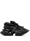 Balmain Neoprene And Leather Low-top Unicorn Sneakers In Black