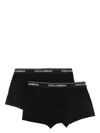 Dolce & Gabbana Logo Waistband Boxers - Set Of 2 In Black