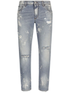 DOLCE & GABBANA SLIM JEANS WITH WORN EFFECT