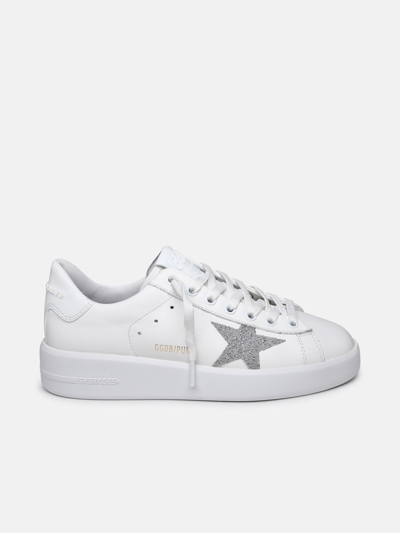 Golden Goose Sneaker Pure Star St.argento In White