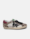 GOLDEN GOOSE 'SUPER-STAR DOUBLE' SNEAKERS IN MULTICOLORED PONY HAIR