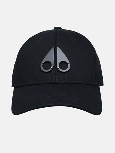 Moose Knuckles Cappellino Logo In Black