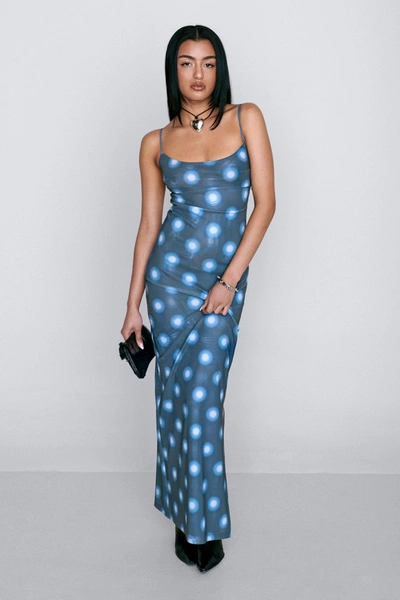 Fw23 Thais Dress In Gradient Dot Blue