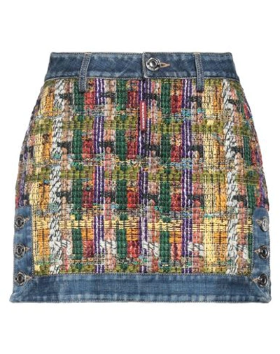 Dsquared2 Woman Denim Skirt Blue Size 6 Cotton, Virgin Wool, Viscose, Polyamide, Elastane