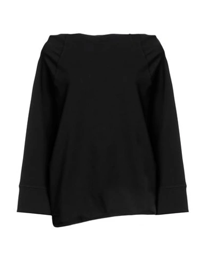 Alessia Santi Woman Sweatshirt Black Size 2 Cotton, Elastane