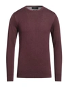Liu •jo Man Man Sweater Burgundy Size S Virgin Wool In Red