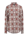 Dsquared2 Woman Shirt Brown Size 8 Polyester In Brown