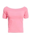Alexander Mcqueen Woman Sweater Fuchsia Size M Viscose, Polyester In Pink