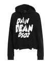 Dsquared2 Woman Sweatshirt Black Size S Cotton, Elastane In Black
