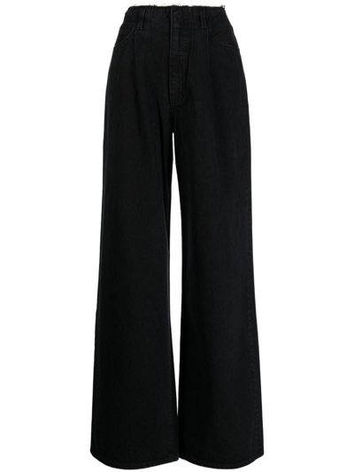 Slvrlake Taylor Wide-leg Jeans In Black