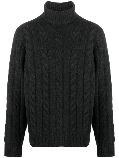 Polo Ralph Lauren Cable-knit Roll-neck Jumper In Polo Black