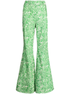 NACKIYÉ MICK FLORAL-PRINT FLARED TROUSERS