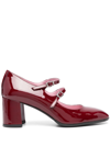 Carel Paris Woman Pumps Burgundy Size 8 Leather In Red