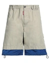 Dsquared2 Man Shorts & Bermuda Shorts Beige Size 34 Cotton, Polyamide