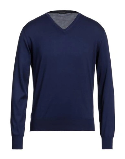 Cruciani Man Sweater Bright Blue Size 40 Cotton In Blue