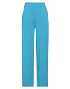 Soallure Woman Pants Azure Size S Viscose, Pbt - Polybutylene Terephthalate In Blue