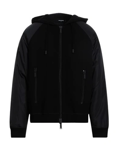 Dsquared2 Man Jacket Black Size Xxl Viscose, Elastane