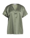 Jijil Woman Top Sage Green Size 4 Cotton, Silk, Elastane