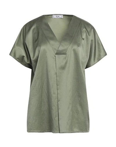 Jijil Woman Top Sage Green Size 4 Cotton, Silk, Elastane In Sage Green