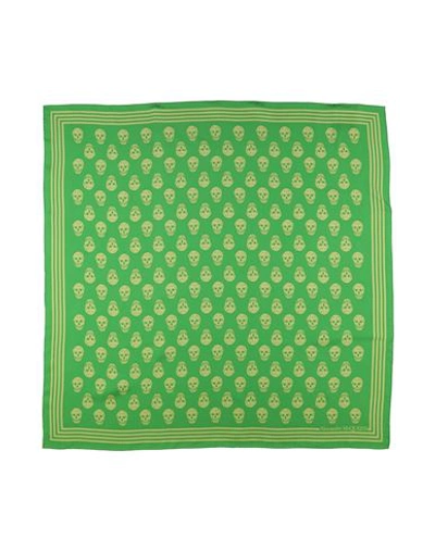 Alexander Mcqueen Woman Scarf Green Size - Silk In Green