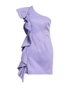 Soallure Woman Mini Dress Light Purple Size 4 Cotton, Elastane