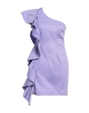 Soallure Woman Mini Dress Mauve Size 4 Cotton, Elastane In Purple