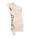 Soallure Woman Mini Dress Cream Size 2 Cotton, Elastane In White