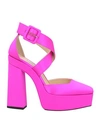 Jimmy Choo Woman Pumps Fuchsia Size 10 Textile Fibers In Pink