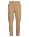 Gentryportofino Woman Pants Camel Size 10 Cotton, Elastane In Beige