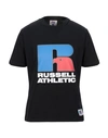 Russell Athletic Man T-shirt Black Size M Cotton, Polyester