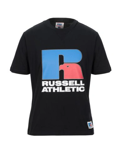 Russell Athletic Man T-shirt Black Size M Cotton, Polyester