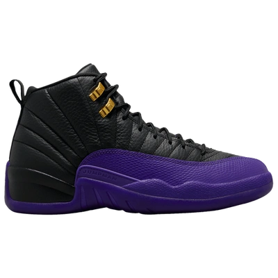 Jordan Mens  Retro 12 In Black/purple/gold