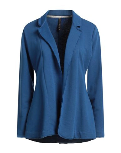 Manila Grace Woman Blazer Bright Blue Size L Cotton, Polyester