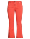 Dsquared2 Woman Jeans Orange Size 2 Cotton, Elastane