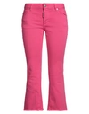 Dsquared2 Woman Jeans Fuchsia Size 6 Cotton, Elastane In Pink
