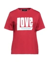 Dsquared2 Woman T-shirt Red Size S Cotton In Red