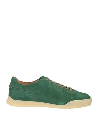 Santoni Man Sneakers Emerald Green Size 12 Soft Leather