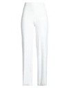 Kangra Woman Pants White Size 6 Viscose, Polyester