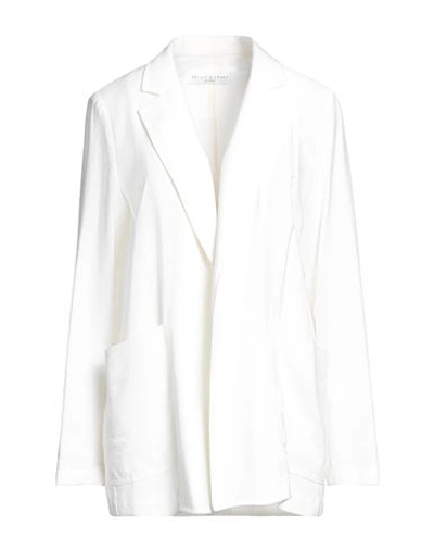 Skills & Genes Woman Blazer Ivory Size 6 Viscose, Polyester In White