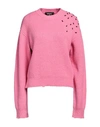Dsquared2 Woman Sweater Fuchsia Size Xs Cotton, Polyamide In Pink