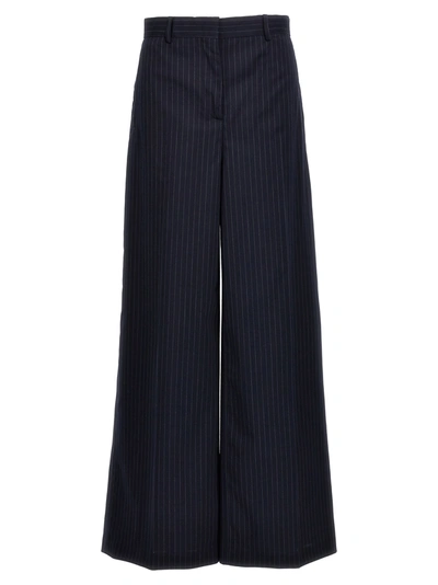 N°21 Pinstripe Trousers In Blue