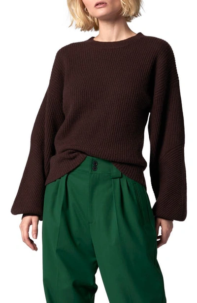 Equipment Yara Ribbed Crewneck Wool-cashmere Sweater In Delicioso
