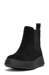 Fitflop Chelsea Leather Flatform Boots In Black