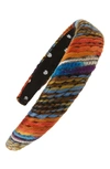 Lele Sadoughi Alice Mixed Yarn Headband In Sunset