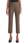 Vince Houndstooth Pull-on Crop Pants In Black/ Camel