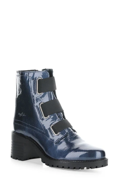 Bos. & Co. Indie Waterproof Bootie In Blue/ Black Mascara Patent